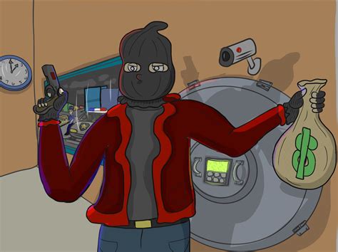 drawing of a robber