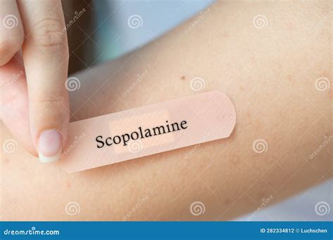 Scopolamine Transdermal Patch Stock Photo - Image of sickness