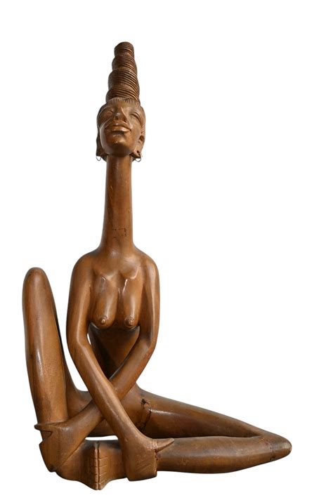 At Auction: Carved African Nude Woman