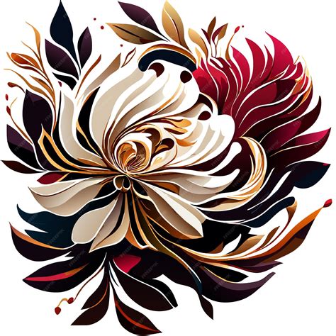 Premium Vector | Dynamic Petal Ensemble Abstract Harmony Bliss