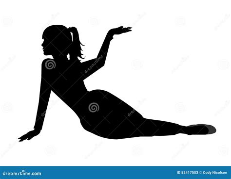 Lady Laying Down In Silhouette Stock Illustration - Image: 52417503