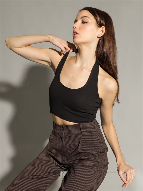 Beyond Her Haze Halter Top Black | Glue Store