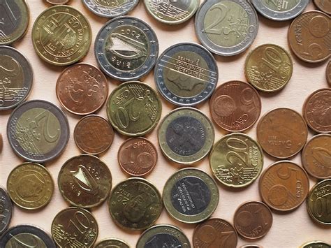 Premium Photo | Euro coins background