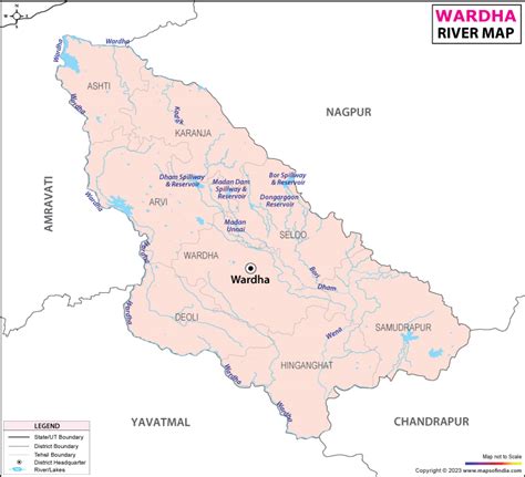 wardha river map