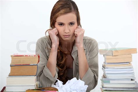 unhappy student stock image colourbox