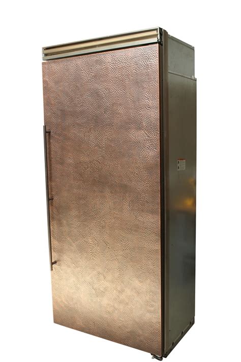 Custom Copper Fridge Panel + Viking Professional Refrigerator