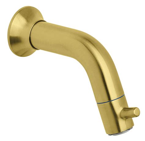 Sky Brushed Brass PVD Pillar tap - wall mounted [https://damixa.com]