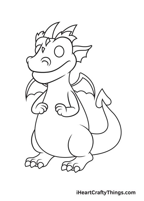 Dragon Drawing — How To Draw A Dragon Step By Step