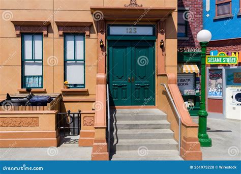 view   building   famous sesame street editorial stock photo