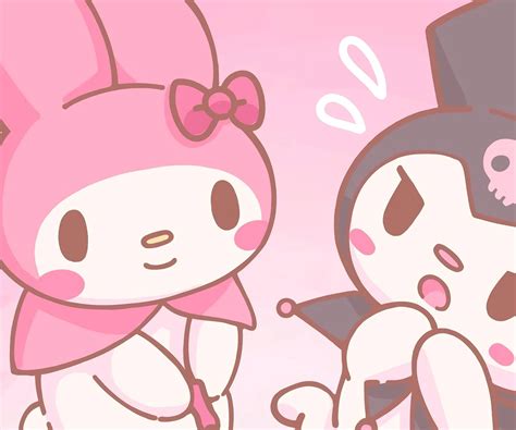 Download My Melody Kuromi Cute Desktop Wallpaper | Wallpapers.com