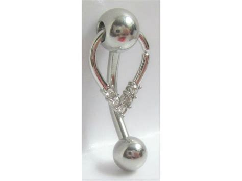 clitoral clitorial clit hood bar vch vertical stainless steel hoop