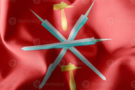 3D illustration flag of Tula Oblast is a region of Russia. 8027163 ...