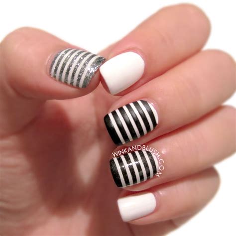 White And Black Striped Nails Pictures, Photos, and Images for Facebook ...