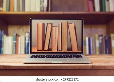 Стоковая фотография 299222171: Концепция библиотеки электронных книг с ...