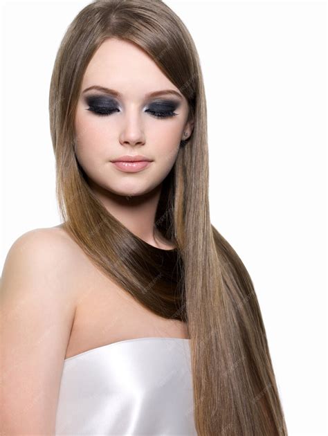 Free Photo | Portrait of beautiful blond girl with bright eye make-up ...