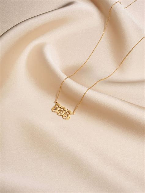 555 Gold Necklace Angel Number 555 18k Gold Necklace Gift for Her ...