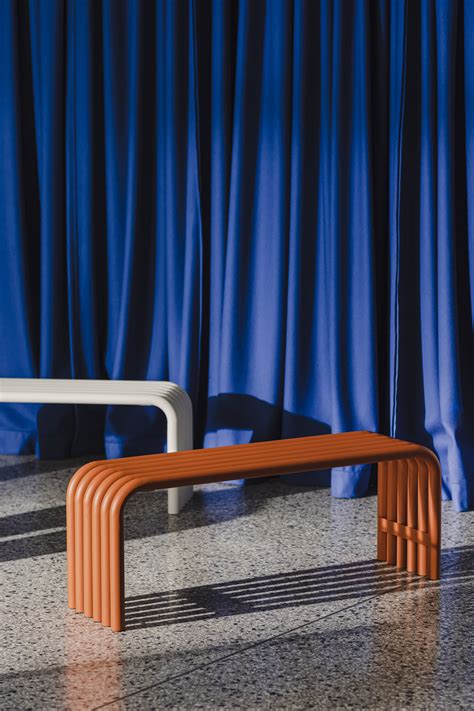 Noo.ma Nokk kovová lavica - Modrá | Roomfactory