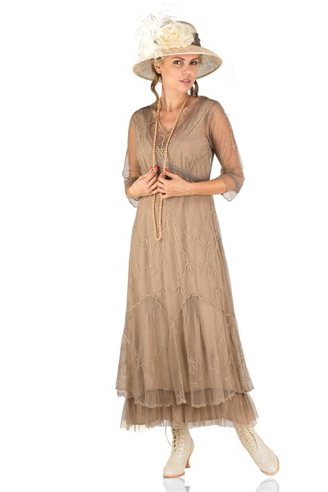 Somewhere in Time Dress in Sand by Nataya | Plus size vintage dresses