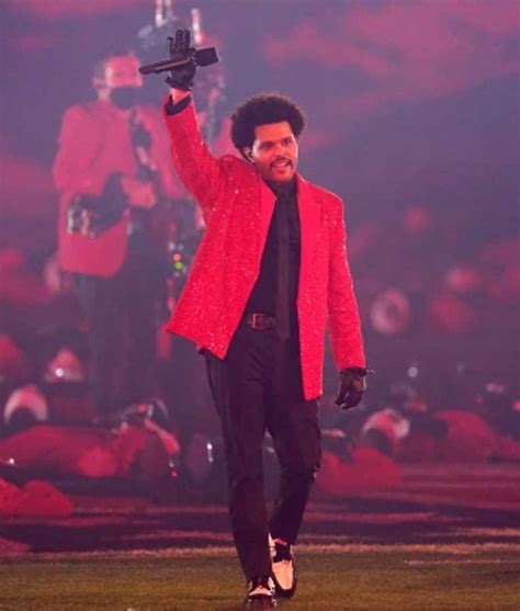 The Weeknd Super Bowl Red Blazer