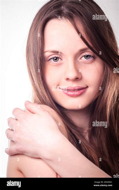 carefree young natural woman  res stock photography  images alamy