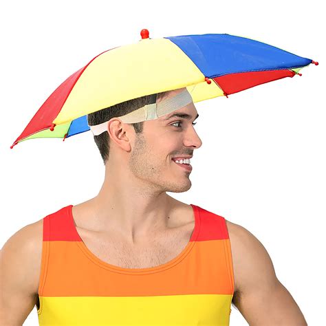 rainbow umbrella hat discount party supplies