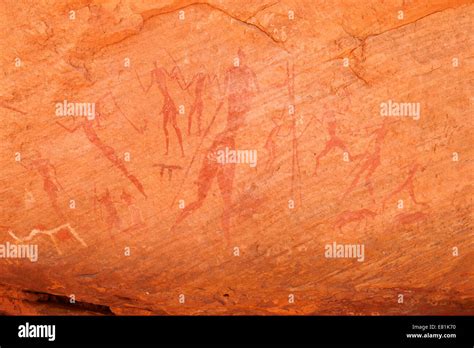 rock painting  people neolithic rock art tadrart region tassili