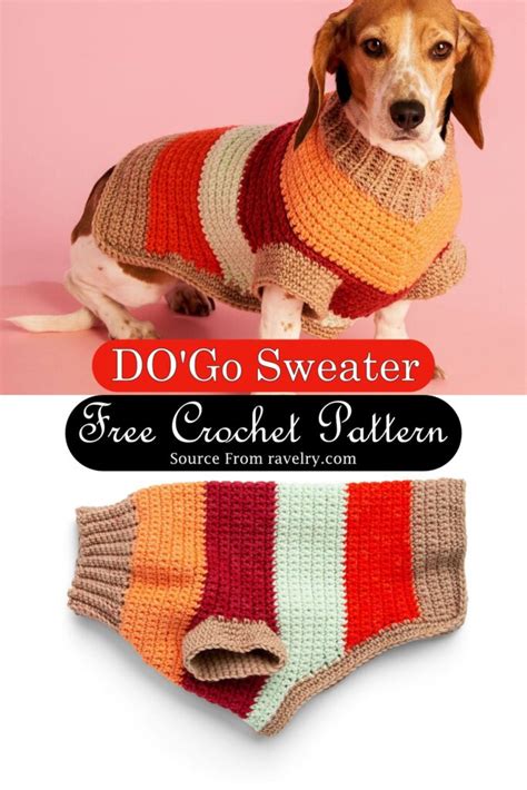 15 Crochet Dog Sweater Patterns For Beginners - DIYS