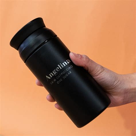 Personalised Engraved Stainless Steel Coffee Cup Tumbler, Custom ...