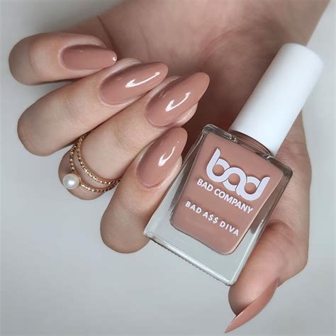 Buy BAD COMPANY Nude Nail Polish 10ml, No Toxin Glossy Nail Lacquer