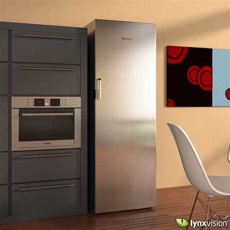 Bosch Вертикальный Холодильник 3D Модель $20 - .obj .max .fbx - Free3D