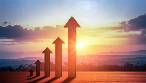 premium photo rapid growth  economic indicators economic