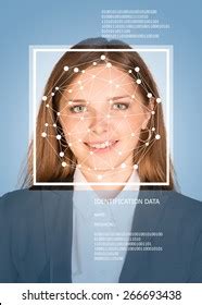 concept person identification girl face lines stock photo