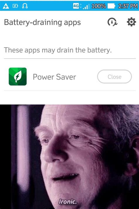 The app could save others from battery drain but not itself : r