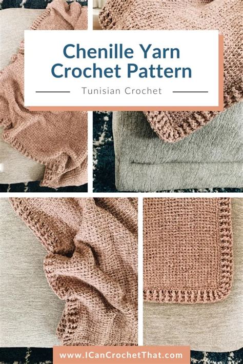 Chenille Yarn Crochet Pattern - The Logan Blanket - I Can Crochet That