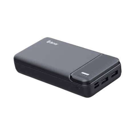 Powerbank - 20000 mah - Sort med PrisGaranti