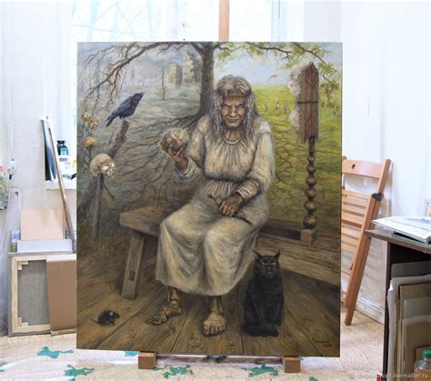 Баба Яга. Картина маслом – заказать на Ярмарке Мастеров – KQNFCRU ...