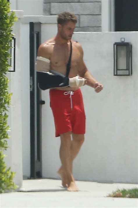 This Is Us hunk Justin Hartley steps out in a sling after PDA with new