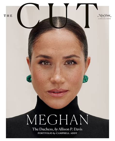 Meghan Markle covers The Cut in black-and-white Tory Burch dress