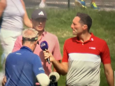 Sky Camerman Takes A Tumble In Mid-Round Interview With Ludvig Aberg ...