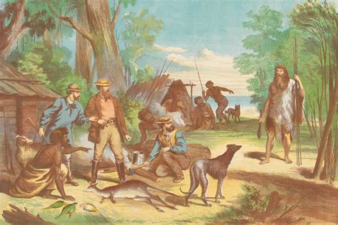 Buckley discovering himself to the early settlers, National Portrait