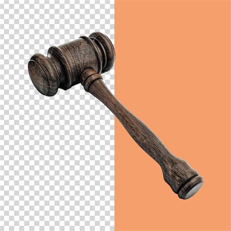 Gavel isolated on transparent background | Premium AI-generated PSD