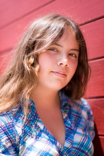 Vertical Portrait of Pretty 14 Year Old Girl Stock Image - Image of