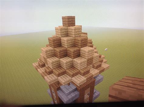 The roof of the tower | Minecraft roof, Minecraft, Minecraft designs