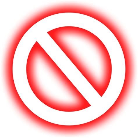 Transparent neon bright red stop sign 23982404 PNG