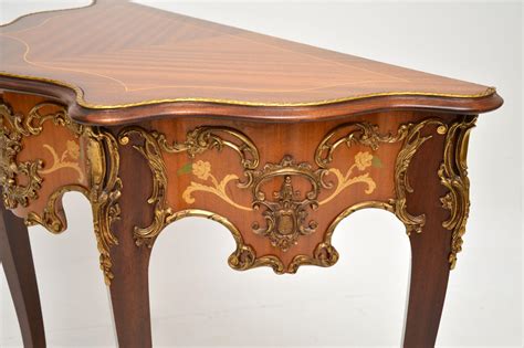 Antique French Serpentine Console Side Table For Sale at 1stDibs
