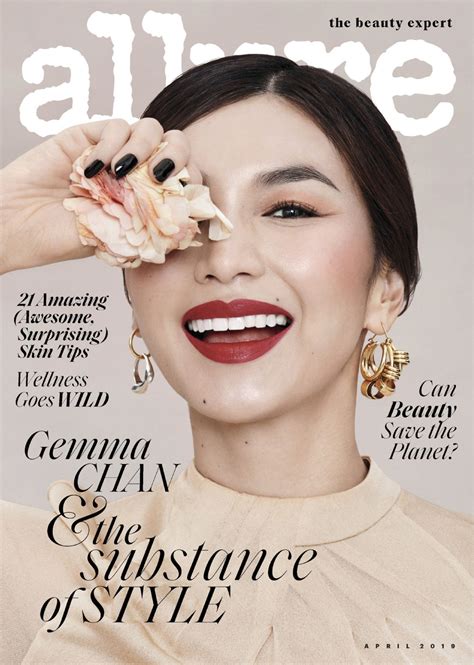 GEMMA CHAN in Allure Magazine, April 2019 – HawtCelebs