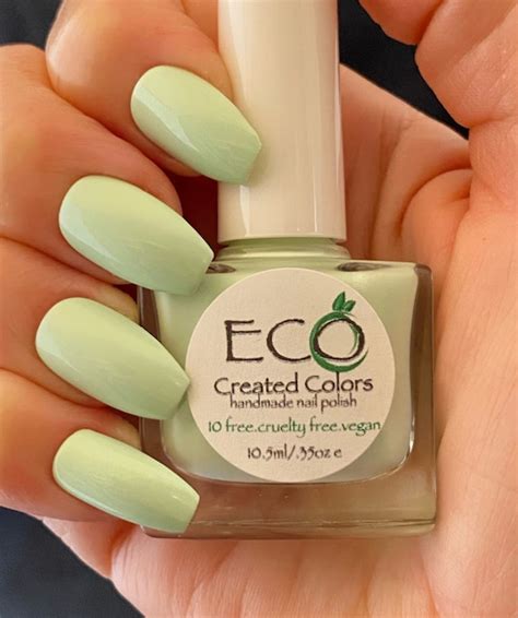 Mint Green Nail Polish Green Pastel Polish Nail Lacquer : | Etsy