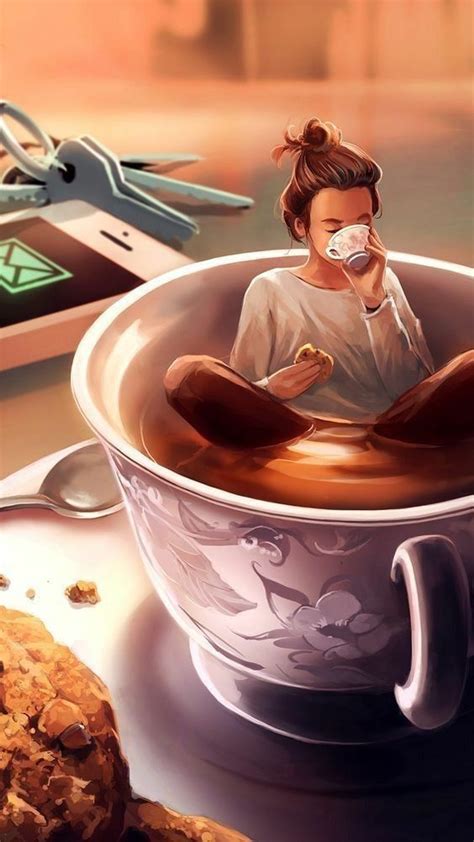 Кофе | Пикабу | Coffee designs art, Girls cartoon art, Illustration art ...