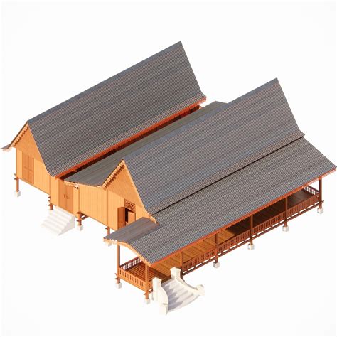 malaysia rumah tradisional melayu melaka  model turbosquid