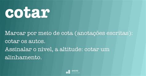 Cotar Significado